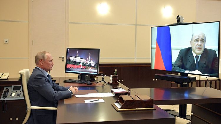 Мишустин рассказал Путину о своем коронавирусе. Фото сайта Кремля