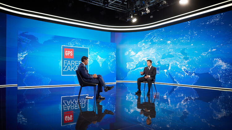 Владимир Зеленский дает интервью CNN. Фото Офиса президента