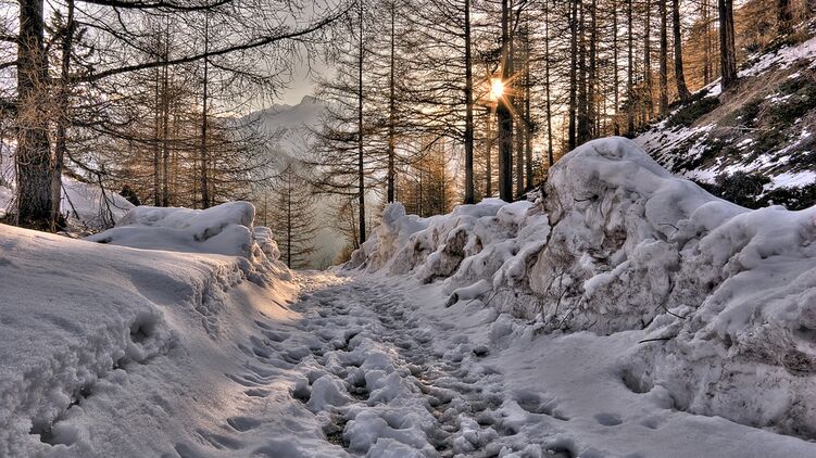 Снег в горах. Фото с сайта pixabay.com