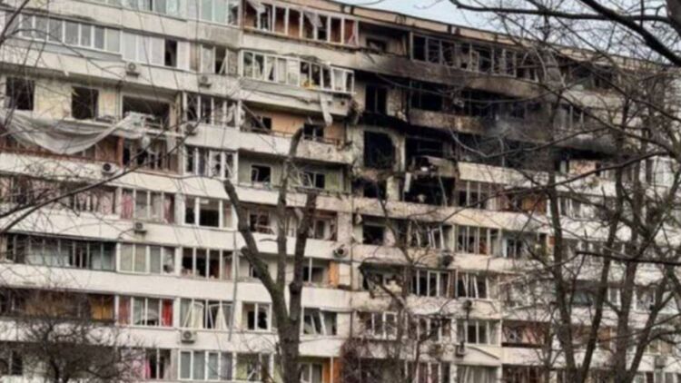 Наслідки обстрілу Києва. Фото: Телеграм