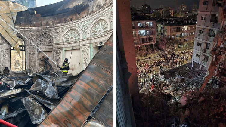 Последствия удара по Броварам Киевской области. Фото: из открытых источников 