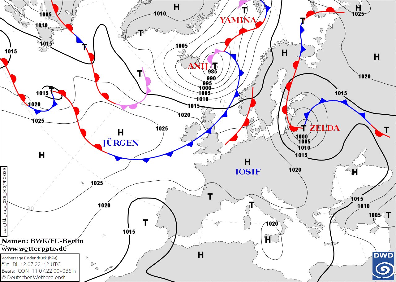 Погода на 12 июля - прогноз синоптика