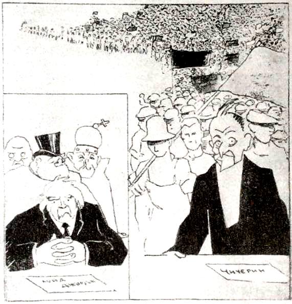 Карикатура часів діяльності Чичеріна