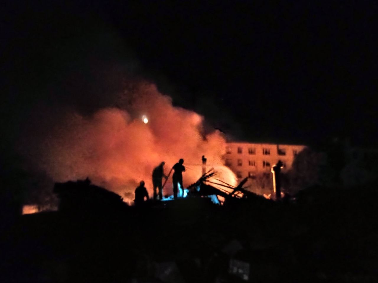Фото ночных пожаров в Харьковской области от ГСЧС 7 октября