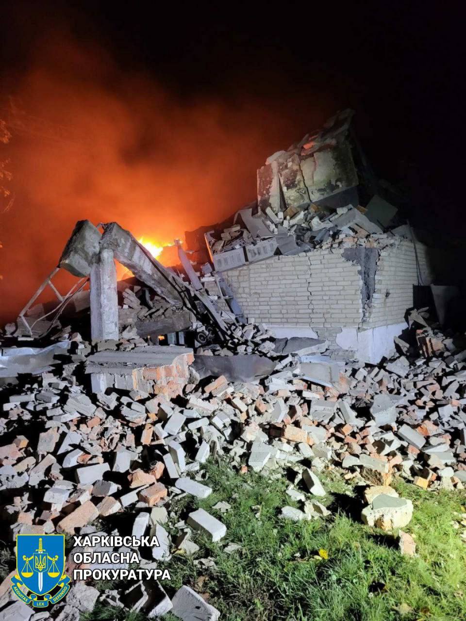 фото последствий ударов по объекту критической инфраструктуры в Харькове
