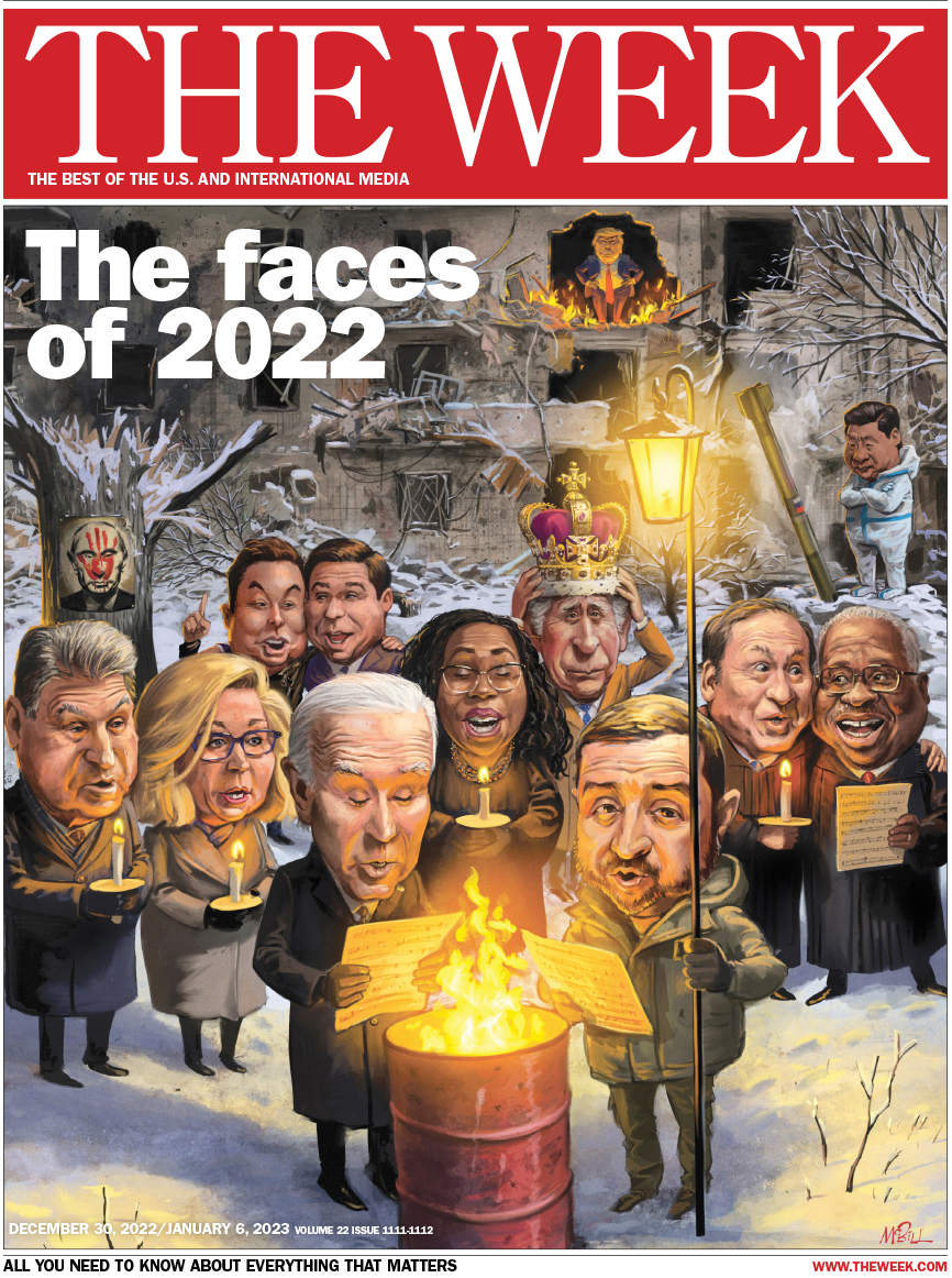 Обложка американского журнала The Week по итогам 2022 года