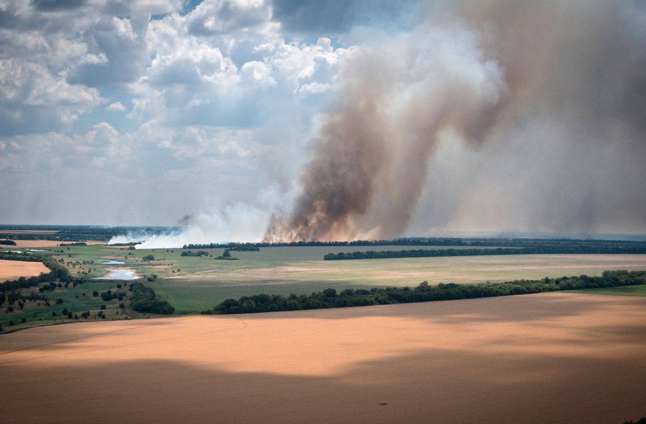 В Украине горят поля и леса