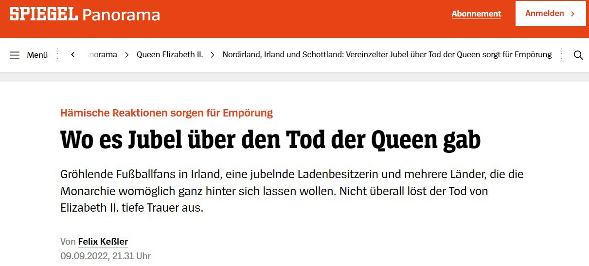 Скриншот с сайта Der Spiegel