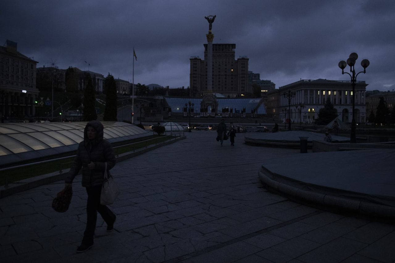 Киевские каналы опубликовали фото Киева без света, в режиме экономии электроэнергии
