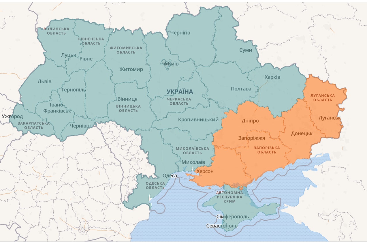 Карта воздушных тревог