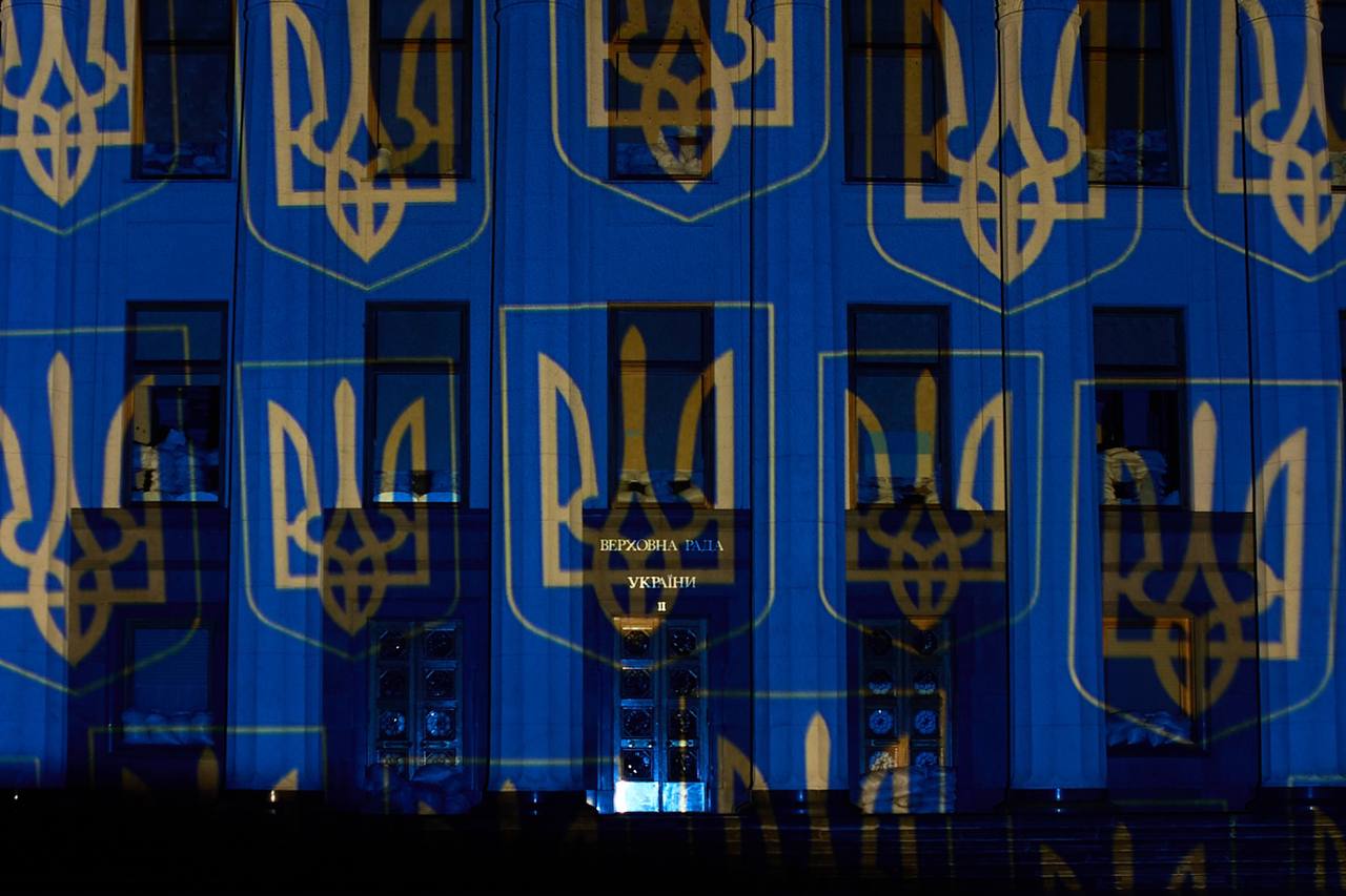 Подсветка зданий в Киеве