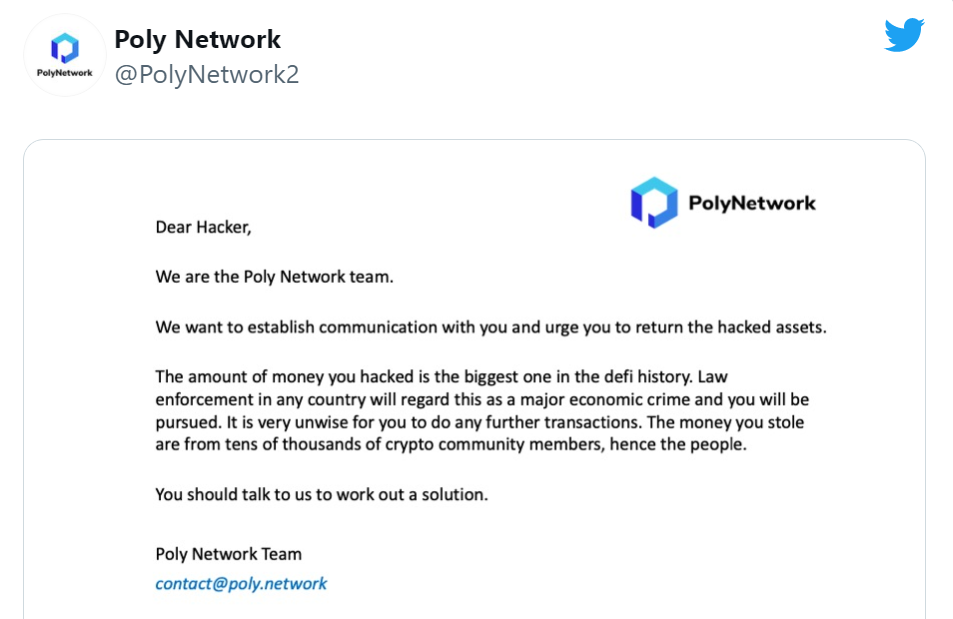 Хакер украл похищенные деньги после взлома активов Poly Network