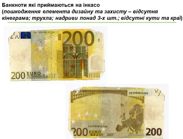Как обменять в Украине ветхие евро