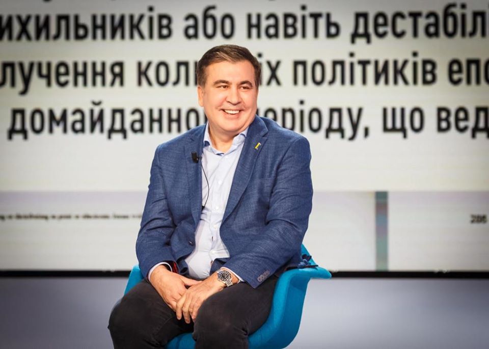 Саакашвили агитировал за себя Голос