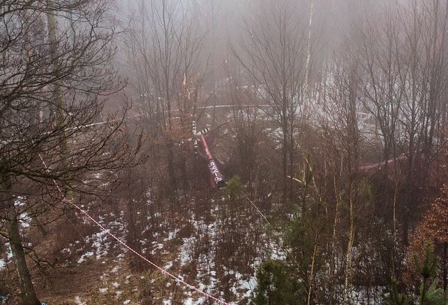 Вертолет разбился в Польше. Фото: wiadomosci.wp.pl