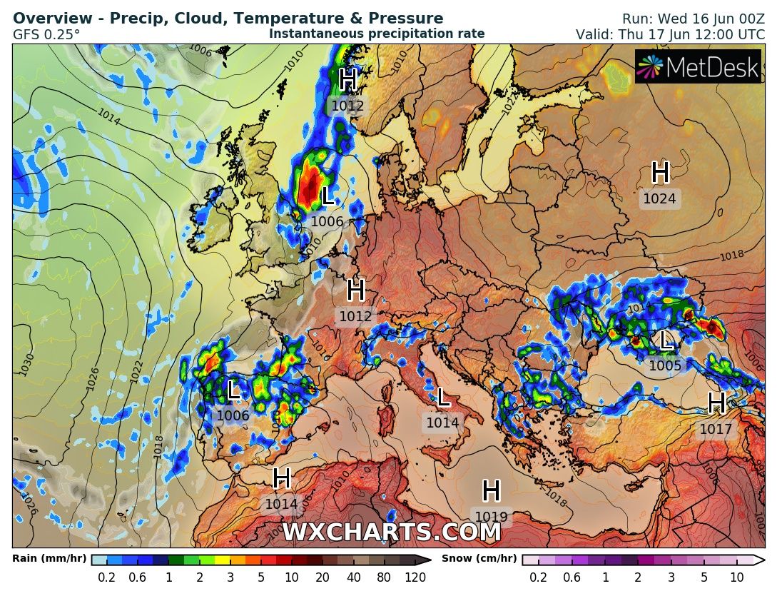 Прогноз погоды от Натальи Диденко. Скриншот из фейсбука синоптика