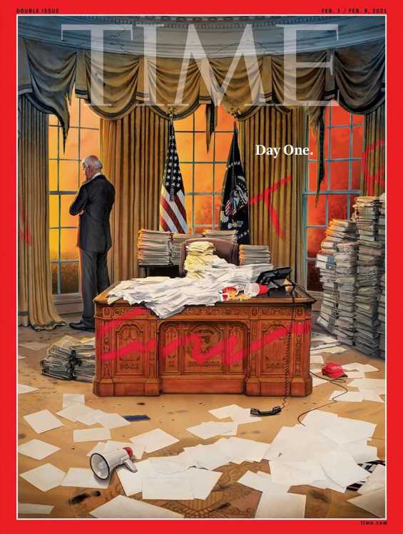 американский еженедельный журнал "Time" посвятил обложку Джо Байдену
