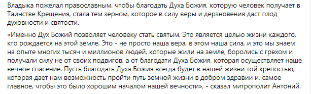 Скриншот: управляющий делами Украинской Православной Церкви митрополит Антоний рассказал о Троице