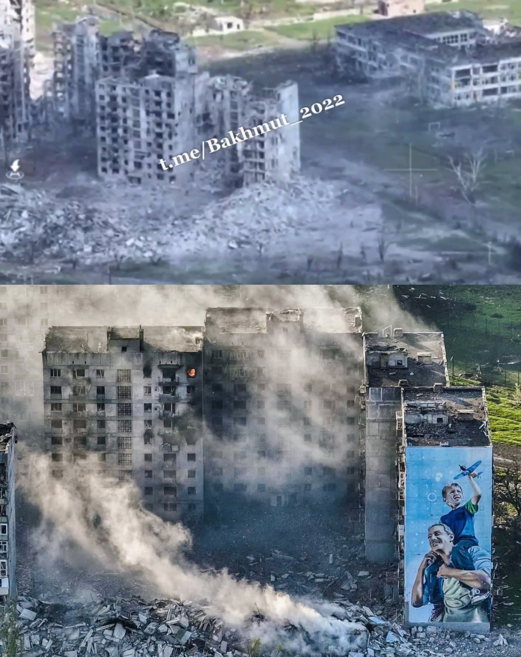 У Бахмуті обвалився будинок з муралом