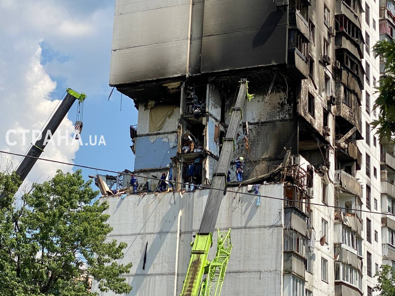 Последствия взрыва газа в Киеве