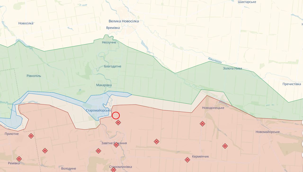 Карта бойових дій в Україні