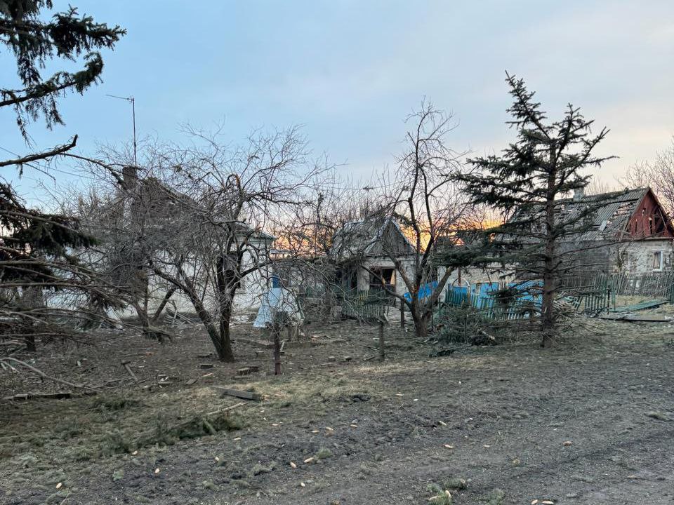 Последствия обстрела Донецкой области