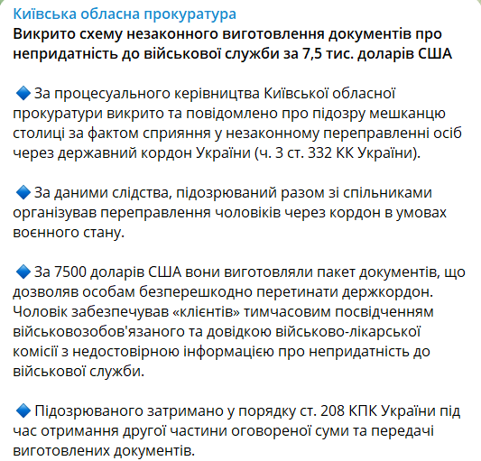 В Киеве раскрыли схему изготовления поддельных документов для бегства уклонистов