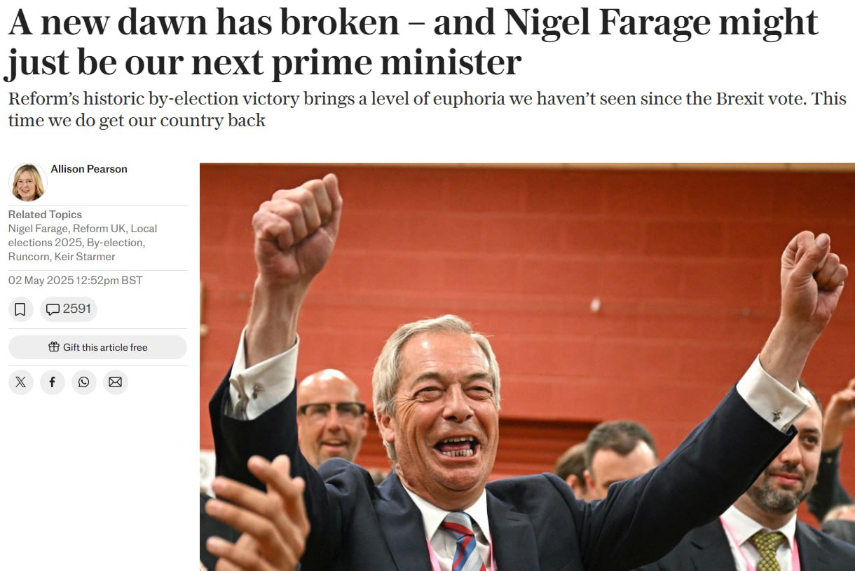 Заголовок на telegraph.co.uk