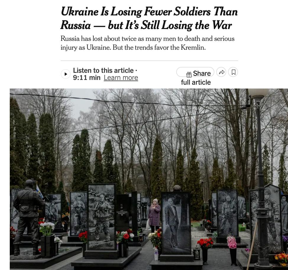 Знімок заголовка у nytimes.com