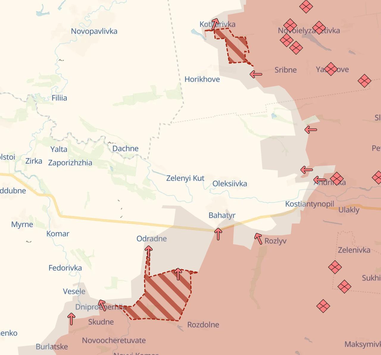 Карта бойових дій (2). Джерело - Deep State