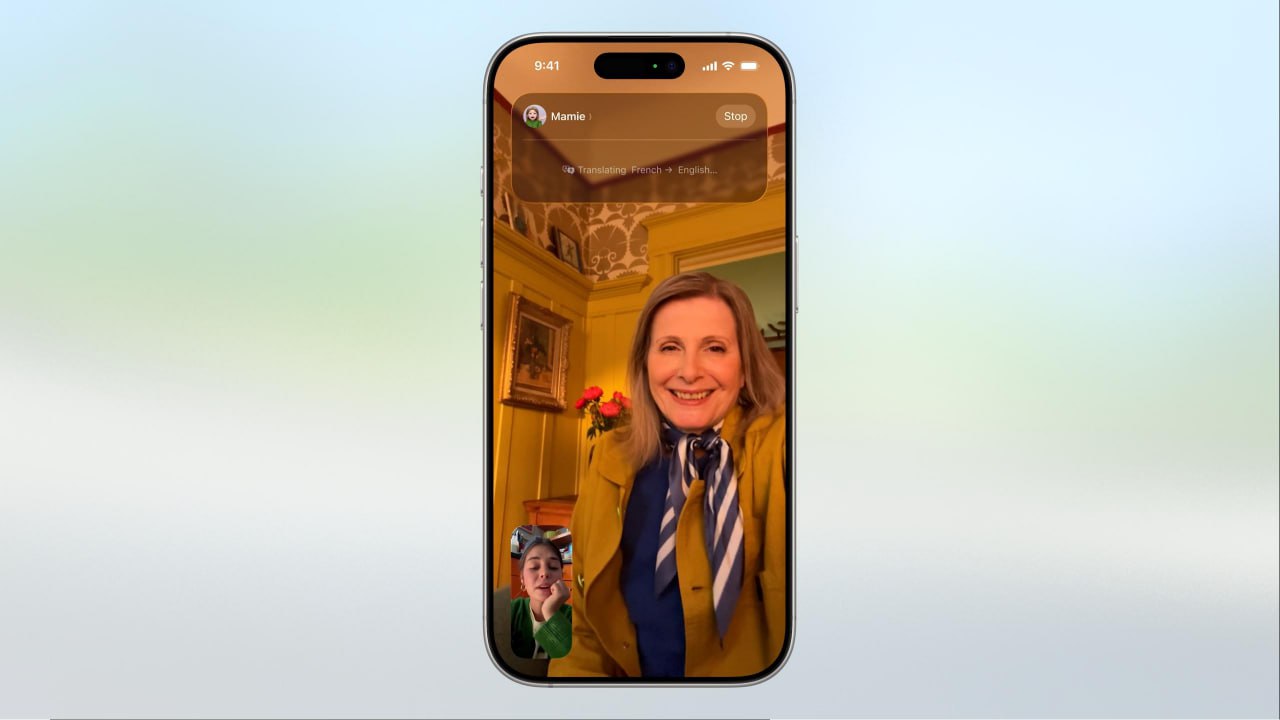 Пример интерфейса звукового перевода. Источник - apple.com