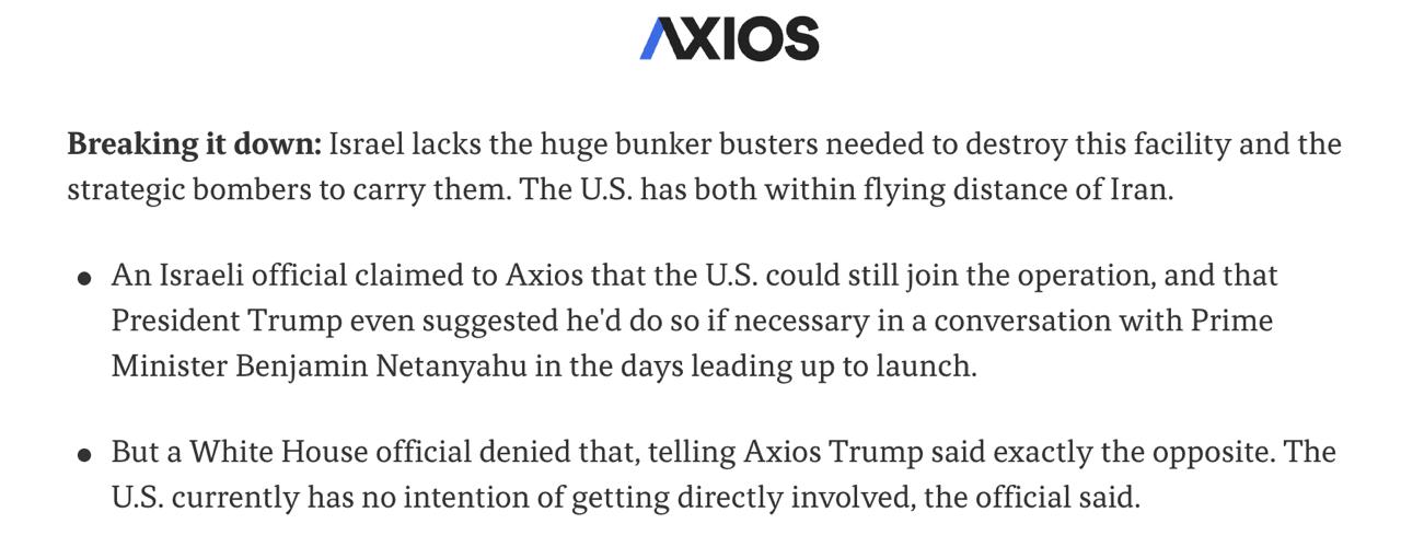 Снимок публикации на axios.com