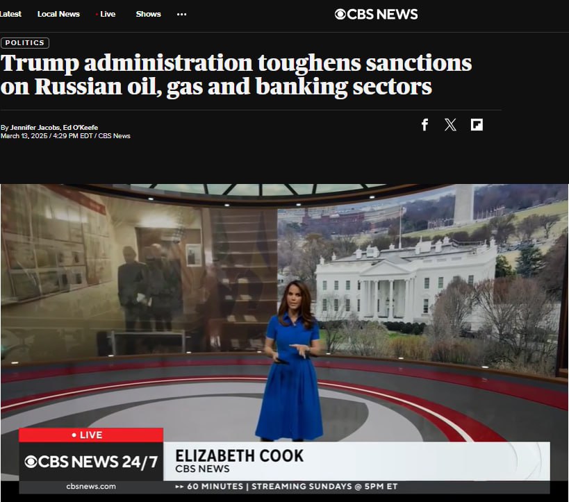 Снимок заголовка на cbsnews.com