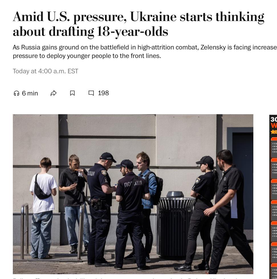 Снимок заголовка в Washington Post