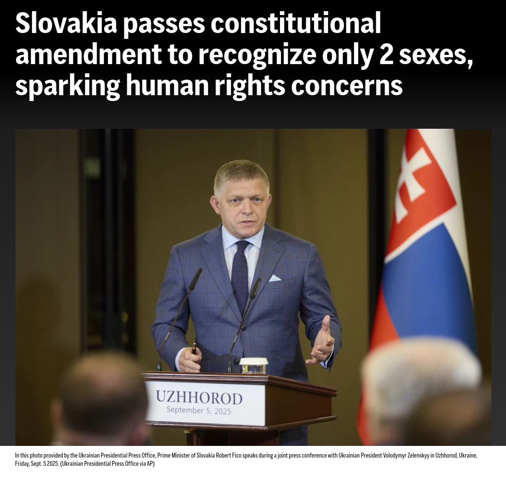 Снимок заголовка на https://apnews.com/article/slovakia-constitution-amendment-gender-25f350137d390725e06d286501cb2824
